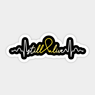 Still Alive- Bone Cancer Gifts Bone Cancer Awareness Sticker